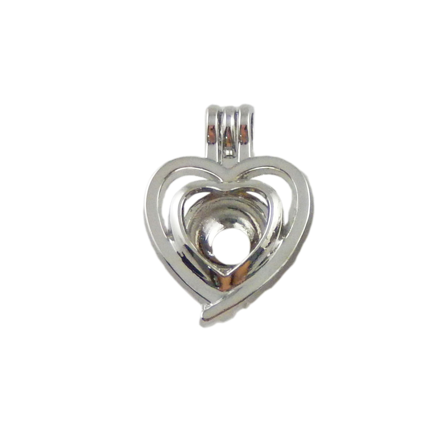 Pearl basket necklace pendant, essential oil diffuser, love, provide silver plated 10pc - plus your own pearl, stone makes it more attractiv