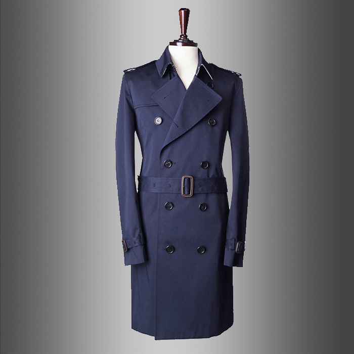 2016 spring Autumn new men's fashion leisure coat double breasted long paragraph temperament self-cultivation and the wind coat