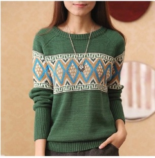 Wholesale-2016 New fashion winter women sweater pollover spell color round neck casual sweater women, Brown
Wholesale-2016 New fashion winter women sweater pollover spell color round neck casual sweater women, Brown