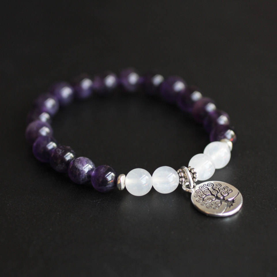 SN1090 Designer Amethyst Moonstone Stretch Bracelet Reiki Energy Meditation Bracelet Balance Protection Emotionally Calming Bracelet, Black
SN1090 Designer Amethyst Moonstone Stretch Bracelet Reiki Energy Meditation Bracelet Balance Protection Emotionally Calming Bracelet, Black