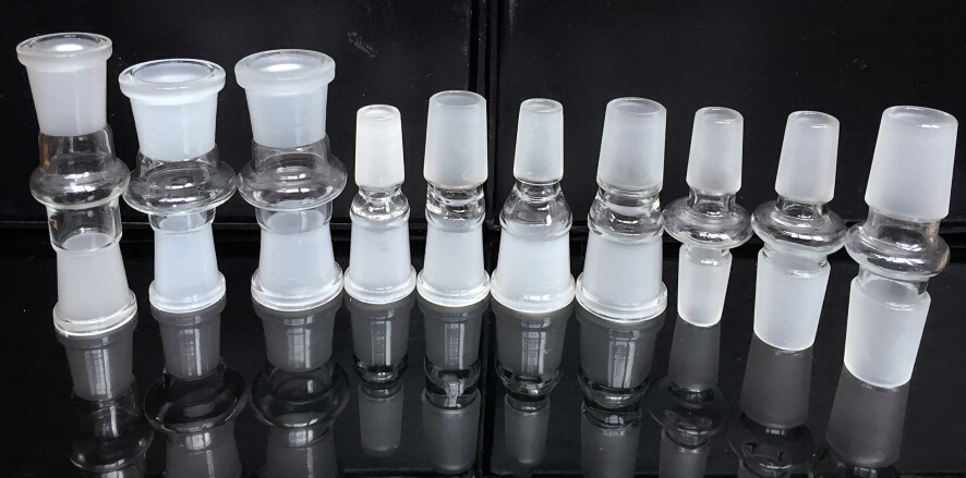 14mm 18mm 10 Styles Glass Dome Adapter Male to Male Glass Converter Adapter Male to Female Glass Bong Adapter For Oil Rig Bongs
14mm 18mm 10 Styles Glass Dome Adapter Male to Male Glass Converter Adapter Male to Female Glass Bong Adapter For Oil Rig Bongs
