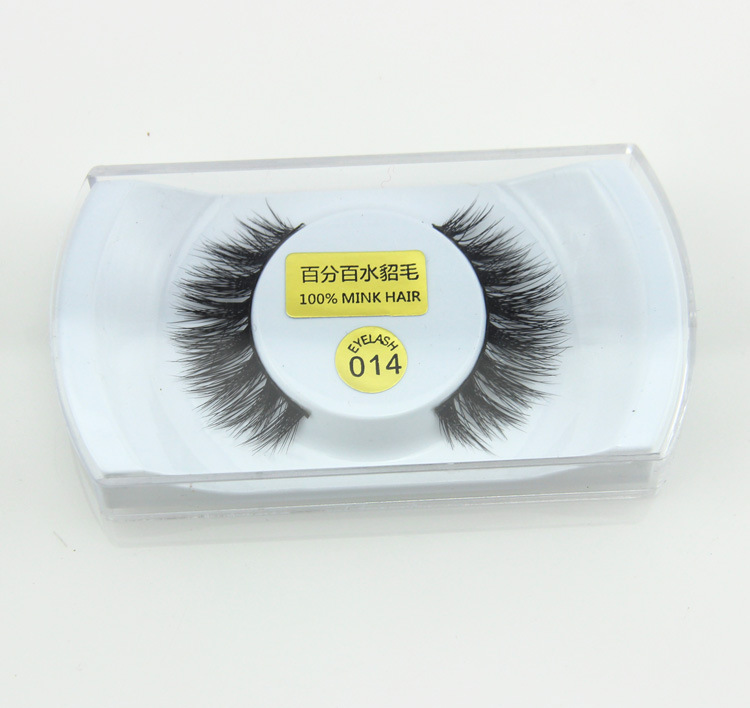 Wholesale-6 Pairs/lot 100% Women Lady Real Mink Black Natural Thick False Fake Eyelashes Eye Lashes Makeup Extension Tools