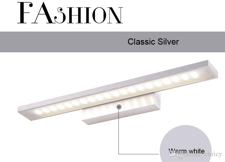 modern led bathroom lighting mirror lights makeup dressing room bathroom aluminumstainless steel led wall sconces fixtures 8 12 16 24w