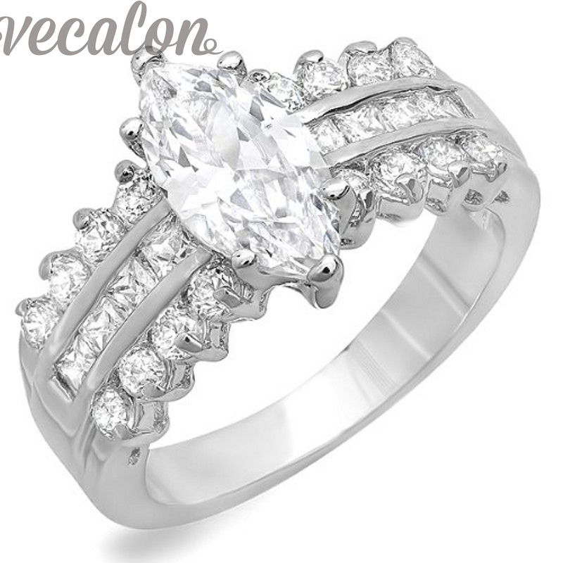 Vecalon Fashion Women Jewelry Engagement wedding Band ring 5ct Cz diamond ring 925 Sterling Silver Female Finger ring
Vecalon Fashion Women Jewelry Engagement wedding Band ring 5ct Cz diamond ring 925 Sterling Silver Female Finger ring