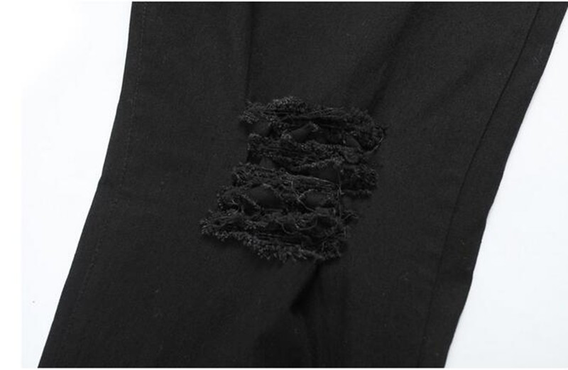 Wholesale-Hi-Street Mens Black Ripped Jeans Pants Brand Designer Distressed Denim Joggers Man Destroyed Jean Trousers Plus Size 27-40