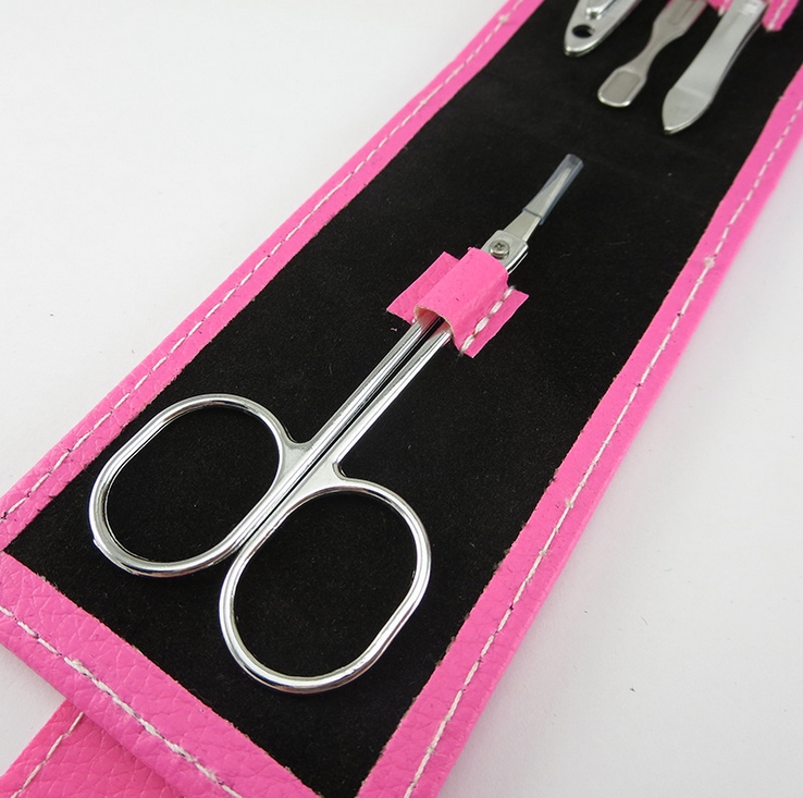 New 4pcs/Set Stainless Nipper embroidered Cutter Nail Clipper Pedicure Manicure Set Kit Case Tool,Nail Tools 2920