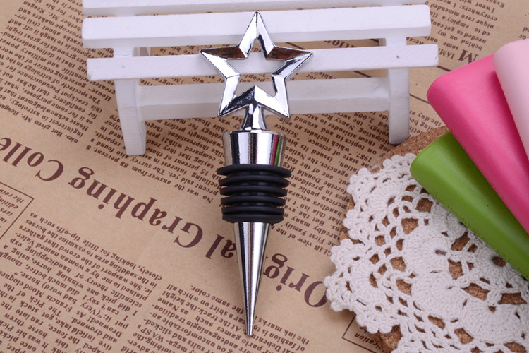 100PCS Vineyard Collection Star Design Wine Stoppers Very Good for Wedding Favor DHL Fedex Free Shipping