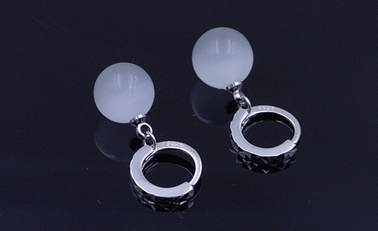 New 925 sterling silver stars Korea opal earrings women's earrings ear jewelry wholesale Stud Earrings