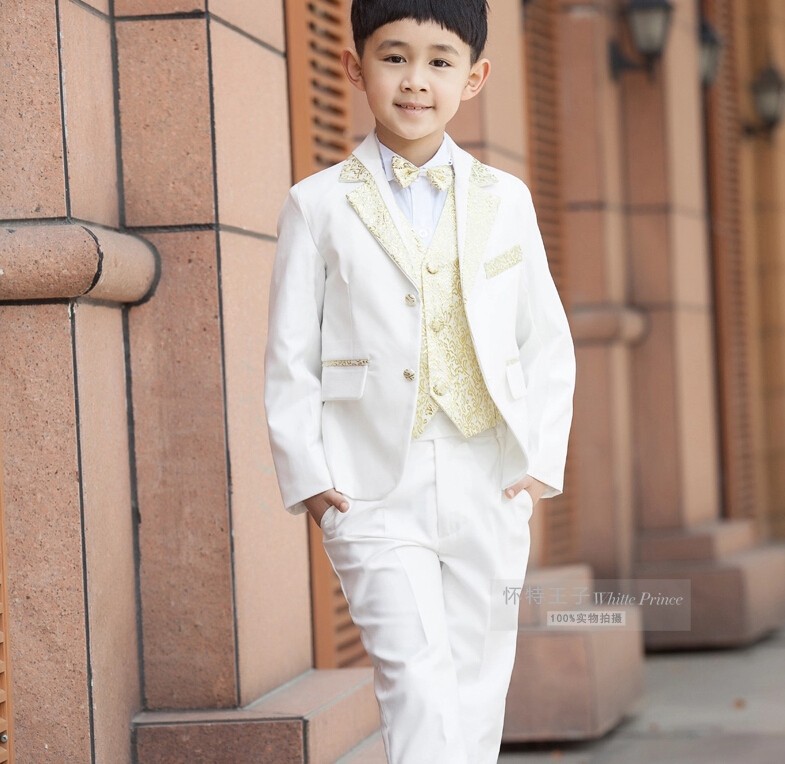 Retail 1 Set Children Clothing Set Costume Birthday Fashion Casual Brand Formal Boy Wedding Suits Blazers 5 PCS Set F 1004, White
Retail 1 Set Children Clothing Set Costume Birthday Fashion Casual Brand Formal Boy Wedding Suits Blazers 5 PCS Set F 1004, White