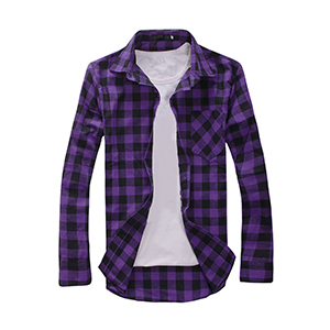 Wholesale-Hot Sale 2016 Summer Causal Long Sleeve Plaid Men Shirts Turn-Down Collar Single Breasted Chemise Homme Mens Dress Shirt