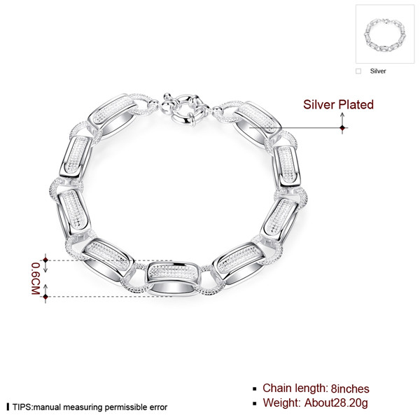 Hot sale christmas gift 925 silver Large buckle bracelet DFMCH416, Brand new fashion 925 sterling silver Chain link bracelets high grade