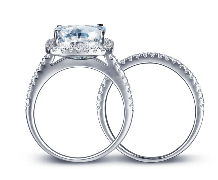 Designer Victoria Wieck Cushion-cut Women Fashion Jewelry 10kt White Gold Filled Simulated Topaz Simulated Diamond Wedding Bridal Ring Set Size 5-11