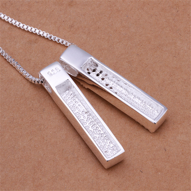 Brand new Rectangle pendant necklace sterling silver necklace STSN274,fashion 925 silver pendant necklace factory direct sale free shipping