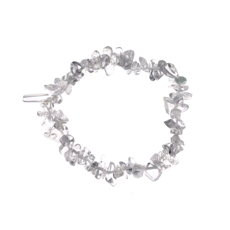 24pc Summer Natural Stone Bracelets Crystal Bracelet Bangles Quartz Gravel Crystal Beads Jewelry Bracelet Men And Women