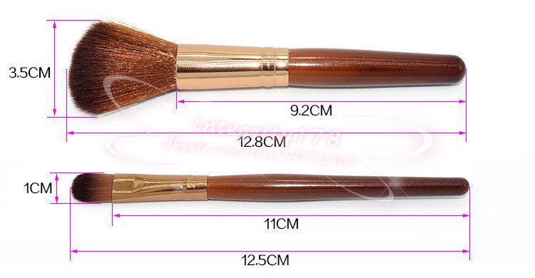 4Pcs set Cosmetic Makeup Brushes Set Eyeshadow brush/eyebrow brush/lip brush/blusher brush 12.7CM with OPP retail packing