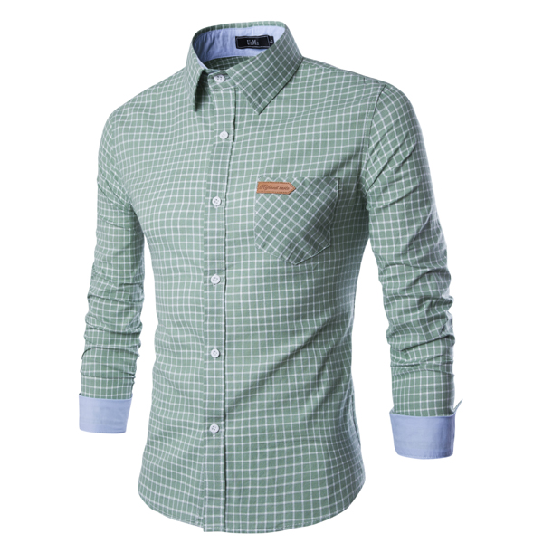 Wholesale-Comfortable and soft The New Mens Shirts Long Sleeves Cotton Casual Fashion Solid Mens Shirts High Quality Business Suits