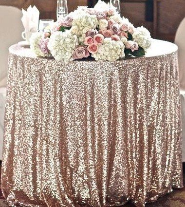 Great Gatsby wedding table cloth custom size round and rectangle Add Sparkle with Sequins wedding cake table idea Masquerade Birthday Party