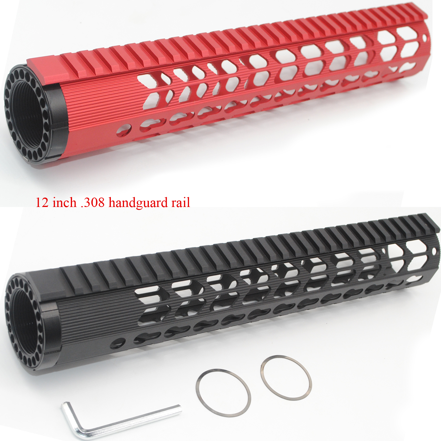 12&#039;&#039; inch Black / Red Free Floating Rail Mount Keymod Handguard Ultralight Hand Guard Rail Fit Rifle AR-10 / LR-308 Free Shipping от DHgate WW