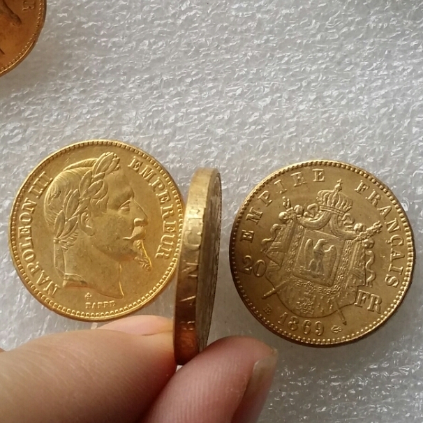 FRANCE 1869B Made Of Brass-Plated Gold NAPOLEON 20 FRANCS BEAUTIFUL Copy Coin Ornaments replica coins home decoration accessories
FRANCE 1869B Made Of Brass-Plated Gold NAPOLEON 20 FRANCS BEAUTIFUL Copy Coin Ornaments replica coins home decoration accessories