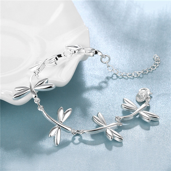Hot sale christmas gift 925 silver Dragonfly Bracelet DFMCH411, Brand new fashion 925 sterling silver Chain link bracelets high grade