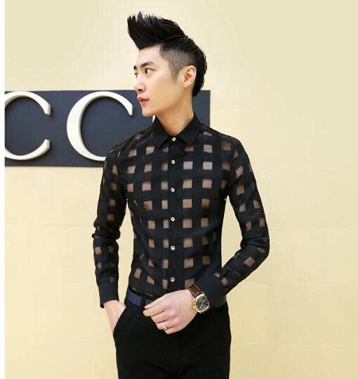 new mens clothing see through sexy male dress shirts slim fit man lace mens floral shirt, Blue
new mens clothing see through sexy male dress shirts slim fit man lace mens floral shirt, Blue
