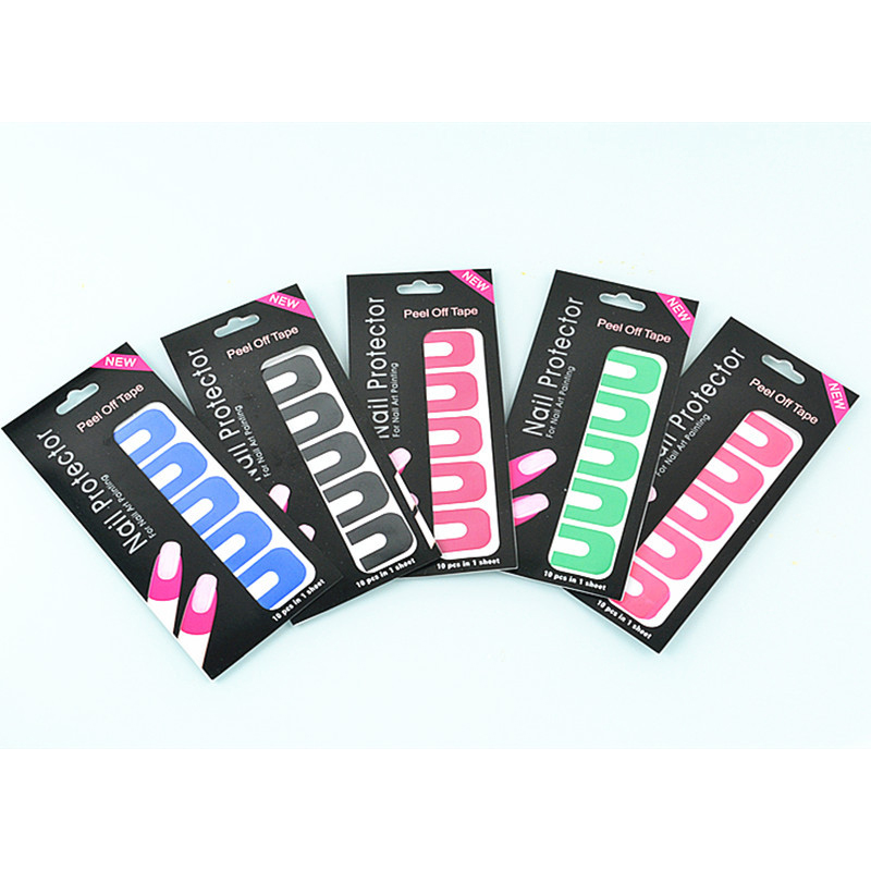 wholesale 10pcs/Sheet Creative U-shape Spill-proof Nail Polish Stickers Professional Gel Extension Finger Cover Nail Sticker, Mixed color
wholesale 10pcs/Sheet Creative U-shape Spill-proof Nail Polish Stickers Professional Gel Extension Finger Cover Nail Sticker, Mixed color