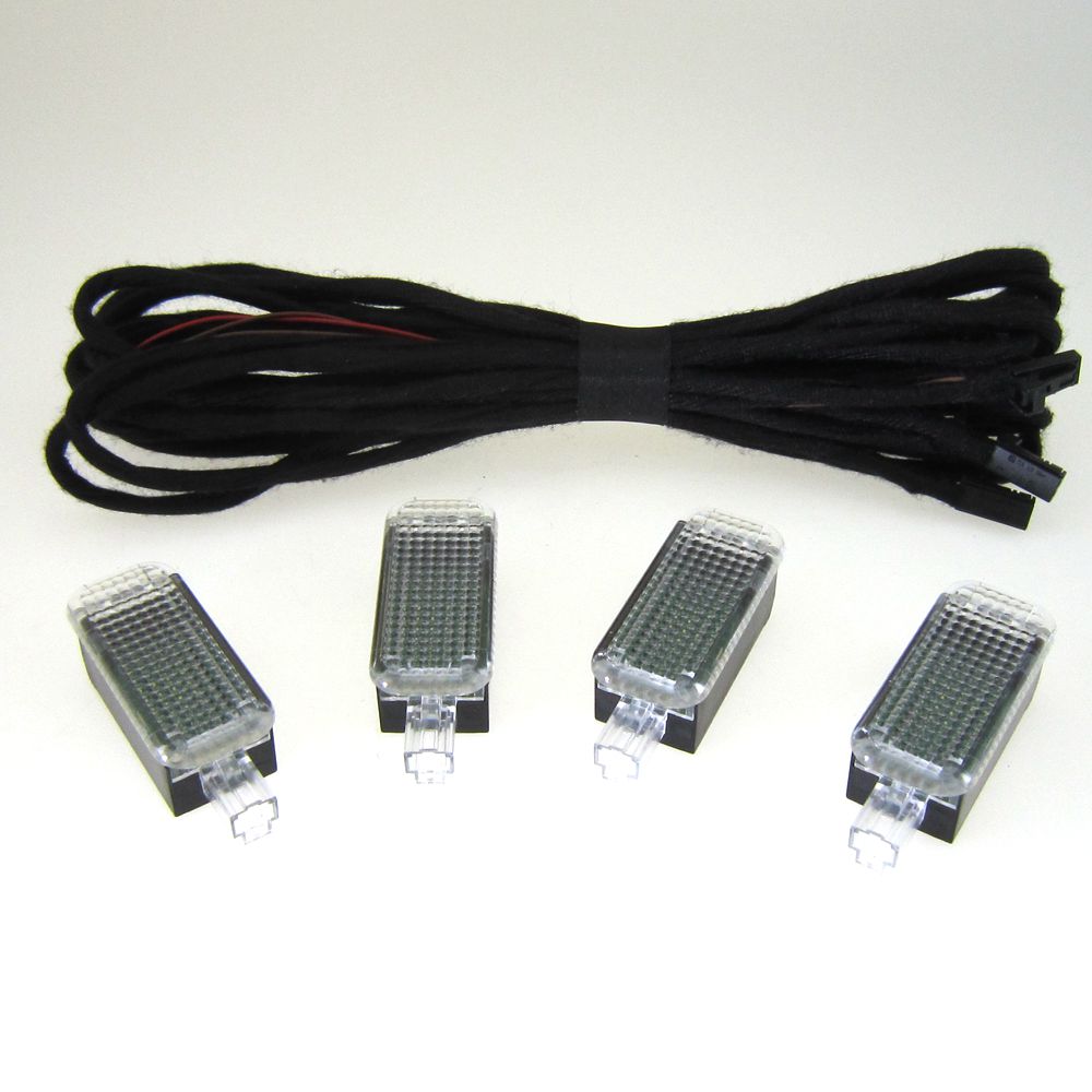 OEM 4Pcs LED Footwell Light & Cable For VW Jetta Golf Passat Skoda Octavia Seat Leon 3AD 947 409 3AD947409 3AD-947-409
OEM 4Pcs LED Footwell Light & Cable For VW Jetta Golf Passat Skoda Octavia Seat Leon 3AD 947 409 3AD947409 3AD-947-409