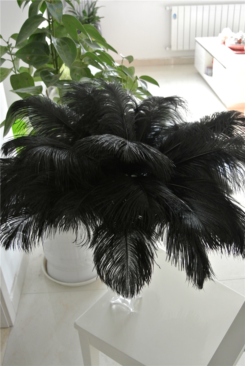 50pcs black Ostrich Feather Plume for Wedding centerpiece christmas feather wedding home festive table decor party supply5789213