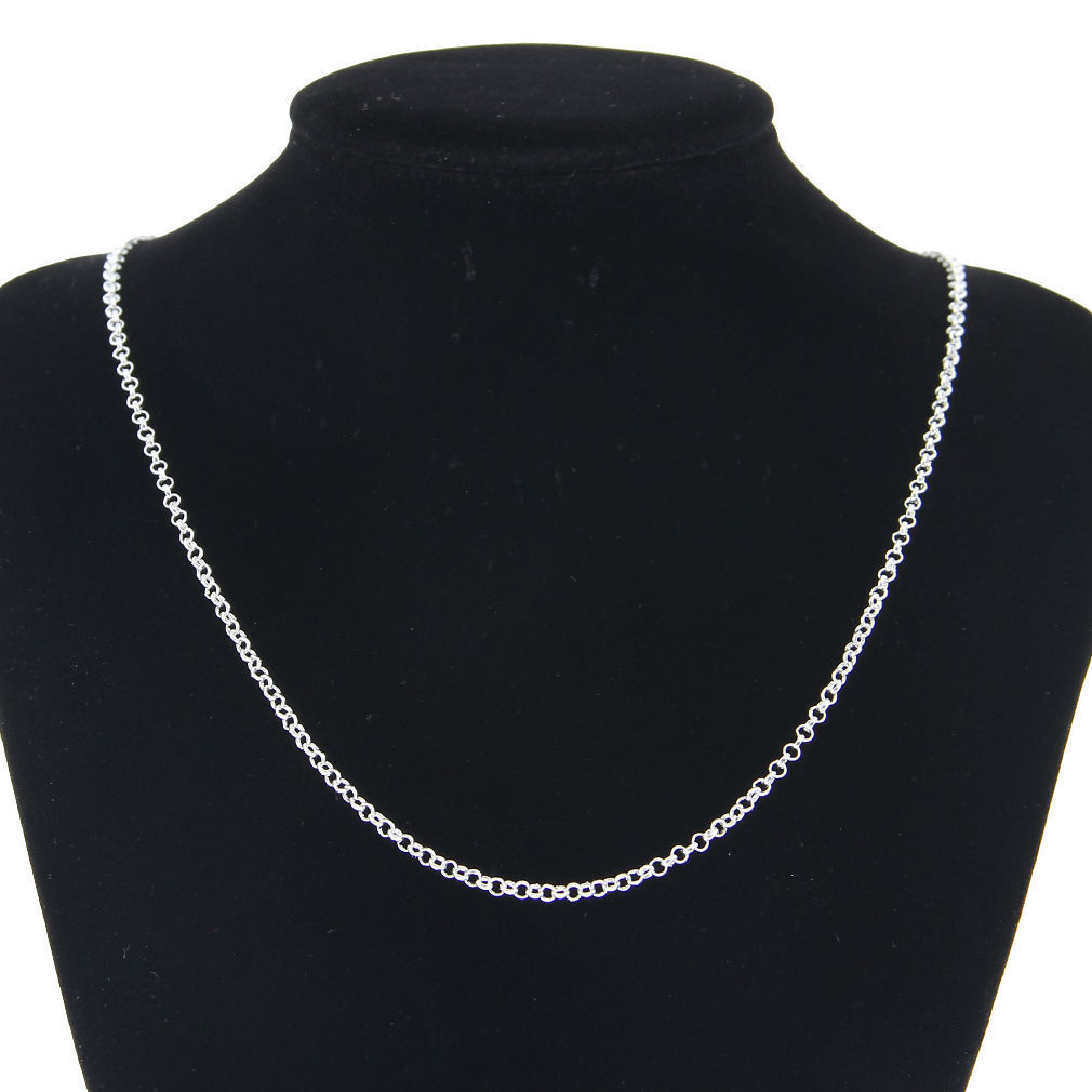 whole 100pcs lot solid 925 sterling silver o link chains necklaces for jewelry charms pendants 16 18 20 22 24 26 28 30 8 sizes