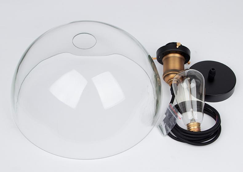 New Vintage Clear Glass Pendant Light Copper Hanging Lamps E27 110/220V Light Bulbs For Home Decor Restaurant Luminarias Abajour Chandelier