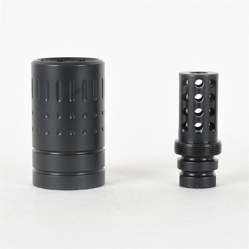 Hot Selling Steel reducing impact Muzzle Brake CNC .223/5.56 1/2x28 thread with outer sleeve muzzle brake от DHgate WW