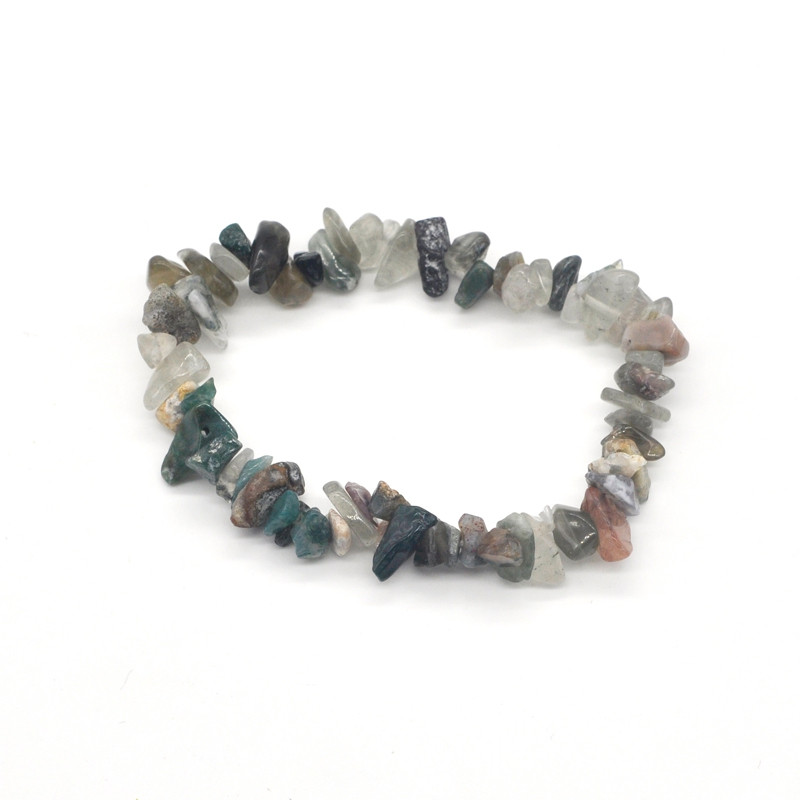 24pc Summer Natural Stone Bracelets Crystal Bracelet Bangles Quartz Gravel Crystal Beads Jewelry Bracelet Men And Women