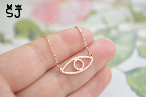 10PCS Gold Silver Hamsa Hand Evil Eye Necklace Open Line Devil Simple Fortunate Turkish Eye Necklace