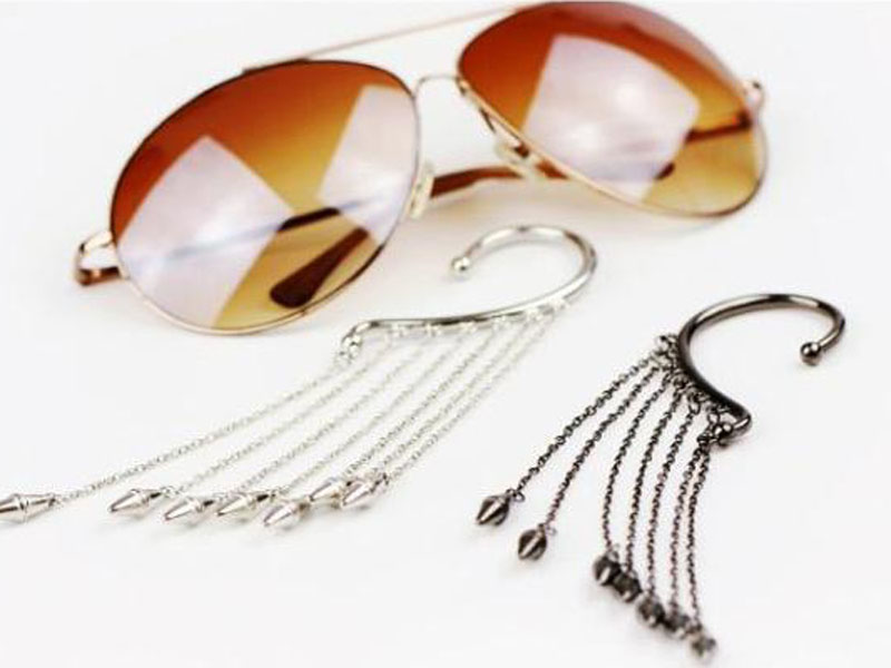 24pcs Free Shipping wholesale Fashion Punk Ear Cuff tassels metal Rivent earrings Ear Clip Bullet hook Earring