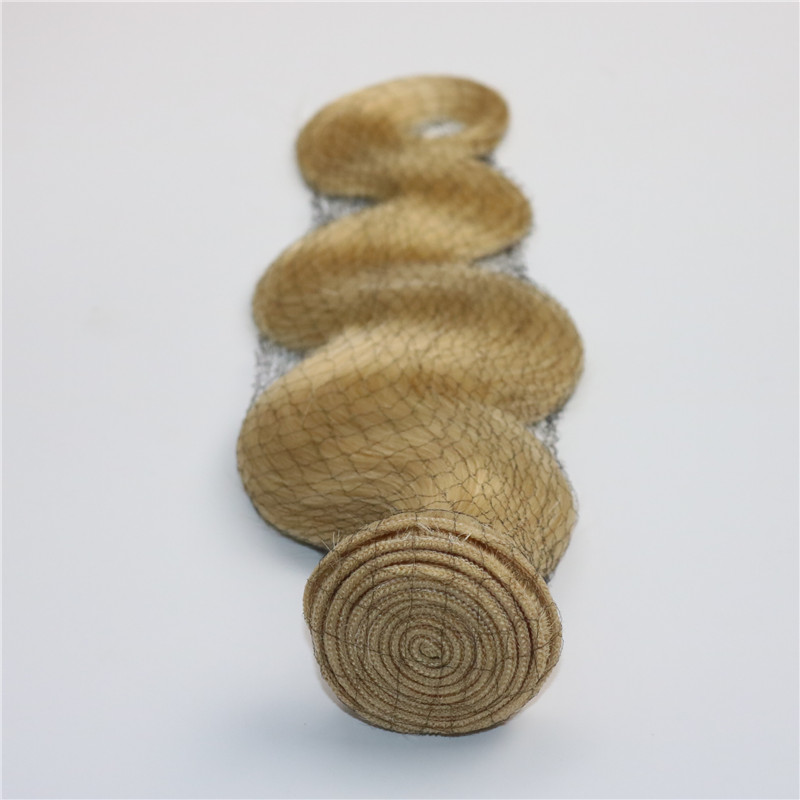 613 Hair Bundles Human Hair Weave Bleached Blonde Body Wave Brazilian Virgin Hair Wefts can be dyed and styled.