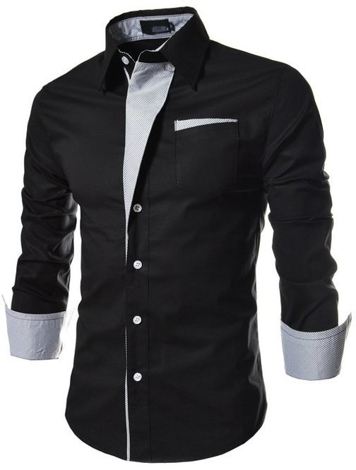 New Mens Formal Business Shirts Casual Slim Long Sleeve Dresse Shirts Camisa Masculina Casual Shirts Asian Size M-4XL