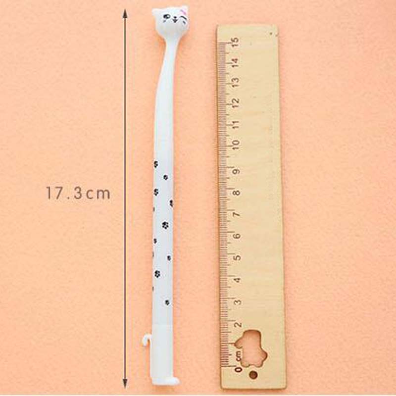 Sell Well 20pcs/lot Cartoon Cat Black Ink Pen Ball Point Pen Gel Pens School Office Supplies Fashion Cute Gift Decorations Pen Papelaria