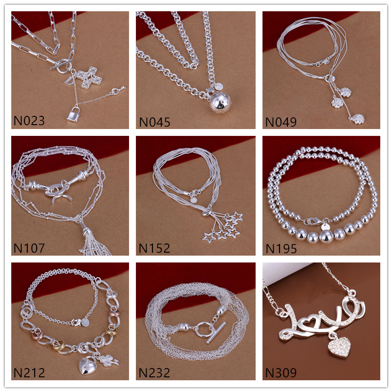 Burst models women's sterling silver plated Chains Necklaces GTP53,fashion LOVE flower star 925 silver plate Necklace 5 pieces a lot mixed style
Burst models women's sterling silver plated Chains Necklaces GTP53,fashion LOVE flower star 925 silver plate Necklace 5 pieces a lot mixed style
