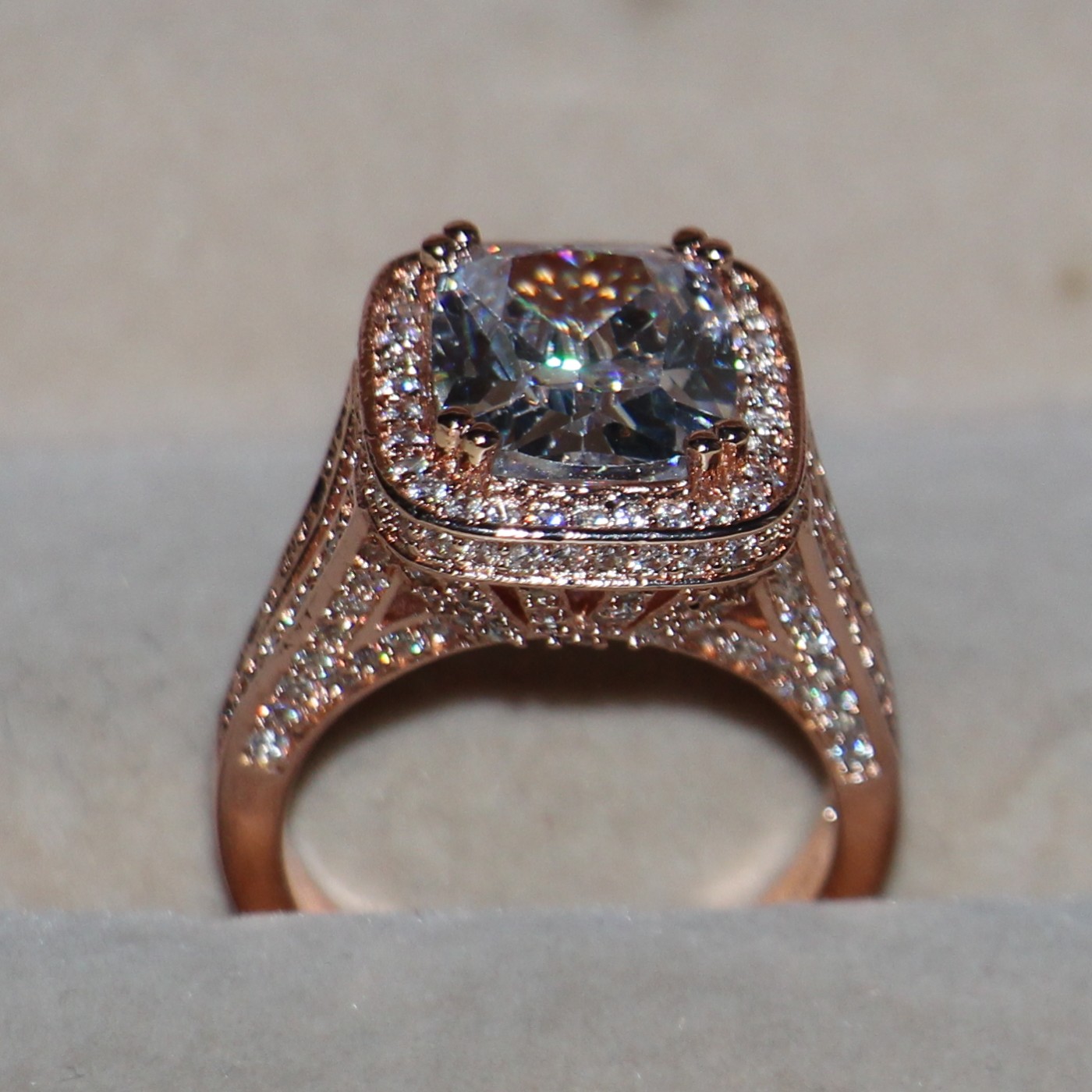 Victoria Wieck Luxury Jewelry 10ct topaz 192pcs Tiny CZ 925 sterling silver Rose Pave Simulated Diamond Wedding Band Women Ring Size 5-11