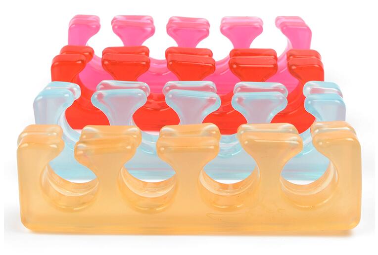 Salon Silicone Nail Toe Separators Reusable Separator for UV Gel Acrylic Nail Tool Random Color XB1