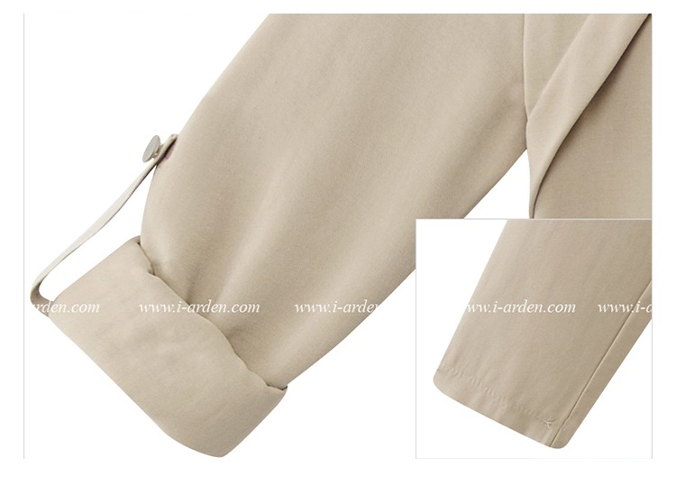 Wholesale- XL-5XL plus larger size ! NavyBlue Khaki pink Casual women thin three quarter sleeved solid wide -waisted stitching outerwear