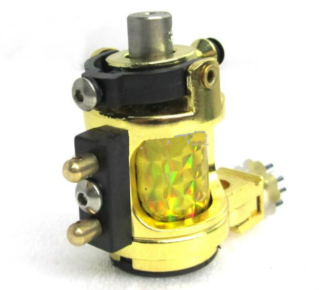 New Design Light silent Gold Motor Rotary Tattoo Machine Swashdrive Handmade Smooth Free Shipping