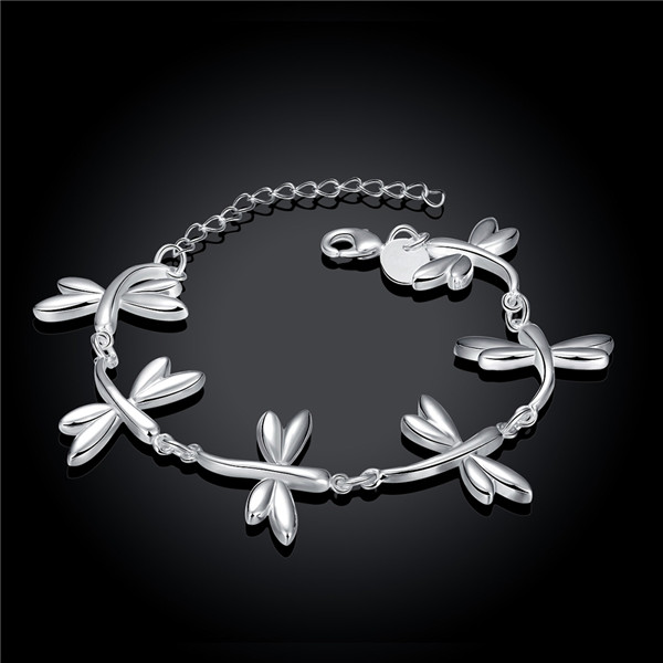 Hot sale christmas gift 925 silver Dragonfly Bracelet DFMCH411, Brand new fashion 925 sterling silver Chain link bracelets high grade