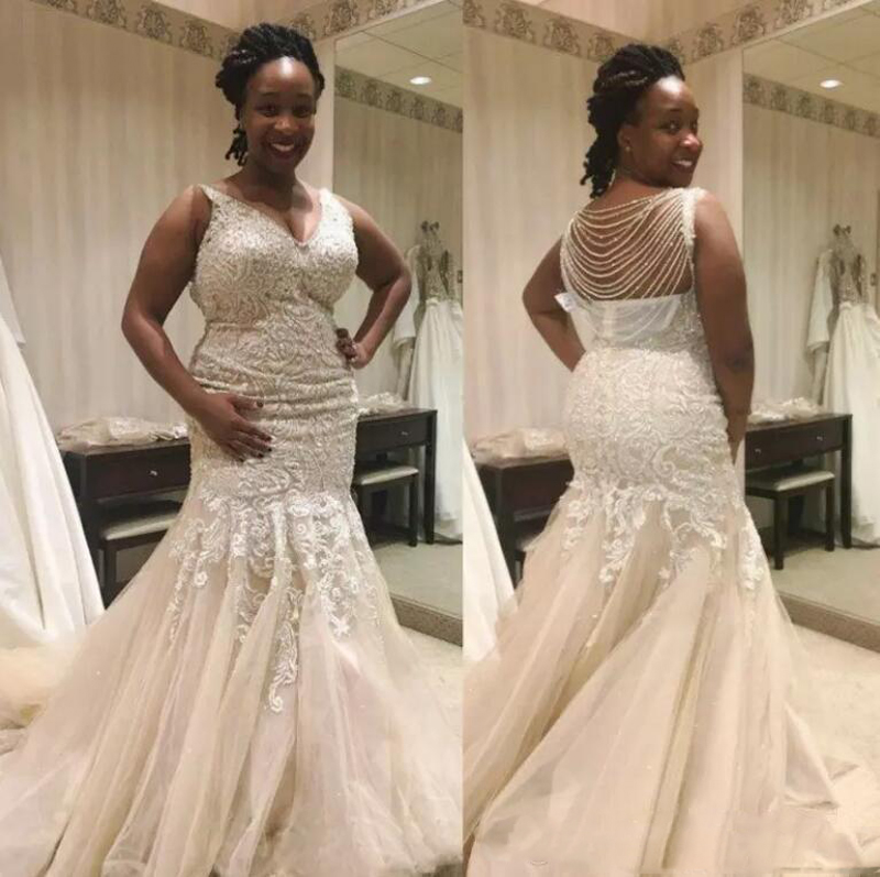 Mermaid Lace Wedding Dresses 2018 Summer Modern Luxury Bridal Wed Gowns Applique Backless Sleeveless Formal Wedding Dress, Gold
Mermaid Lace Wedding Dresses 2018 Summer Modern Luxury Bridal Wed Gowns Applique Backless Sleeveless Formal Wedding Dress, Gold