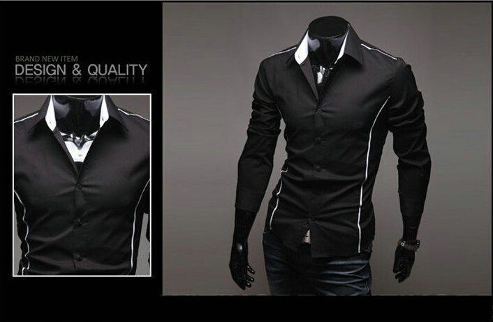 2016 hot sale Free Shipping New Mens Shirts Casual Slim Fit Stylish Mens Dress Shirts 5902