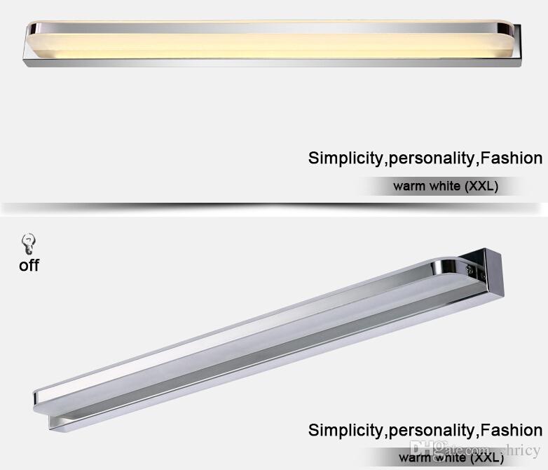Acrylic Bathroom LED Mirror Light SMD5050 Mini Style waterproof LED wall sconces front light Stainless steel vanity led light