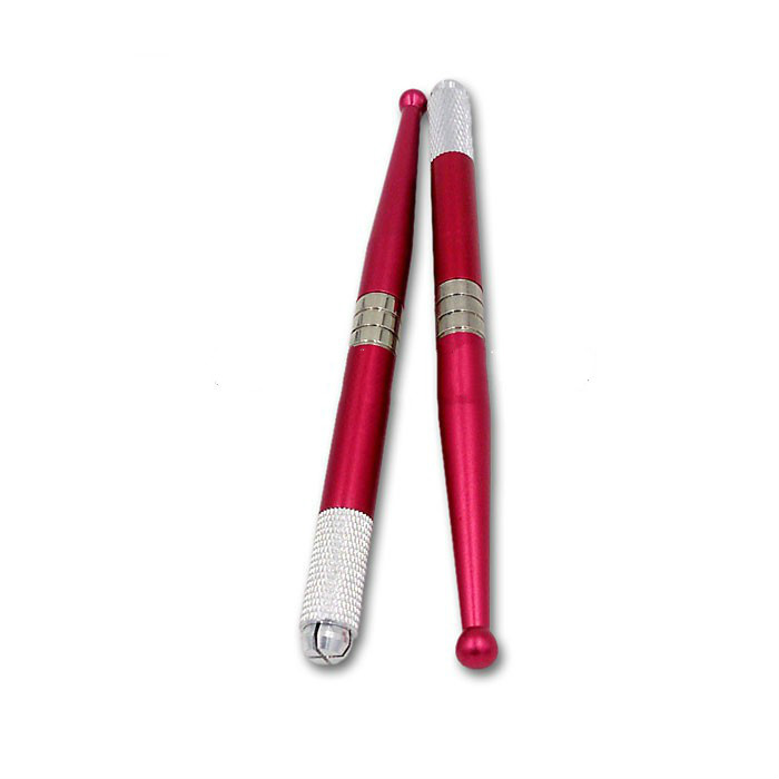 100Pcs/lot Professional Permanent Makeup Red Manual Pen Eyebrow Tattoo Pen For 3D Manual Permanent Makeup Cosmetic Eyebrows