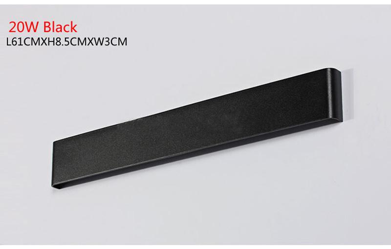 58cm led wall lights 20w aluminum led wall sconces bedside lights ac85265v modern minimalist lamparas de pared indoor lighting