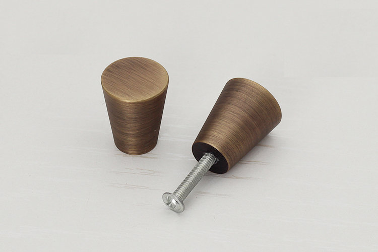 4 pieces Antique solid simple drawer handle furniture knob hardware cabinet wardrobe shoe door single hole round cone pull