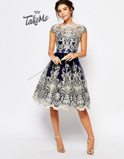 Stylish Navy Lace Short Bridesmaids Dresses Bateau Neck A E Beach Wedding Guest Dress Knee Length Tulle Appliques Maid Of Honor Gowns